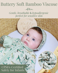 Miaoberry sleeper fabric detail reveals ultra soft texture gentle on sensitive skin.