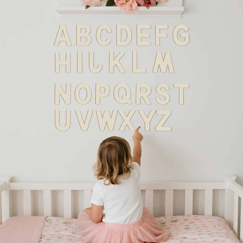Miayon wooden letters wall decor idea for customized spaces.