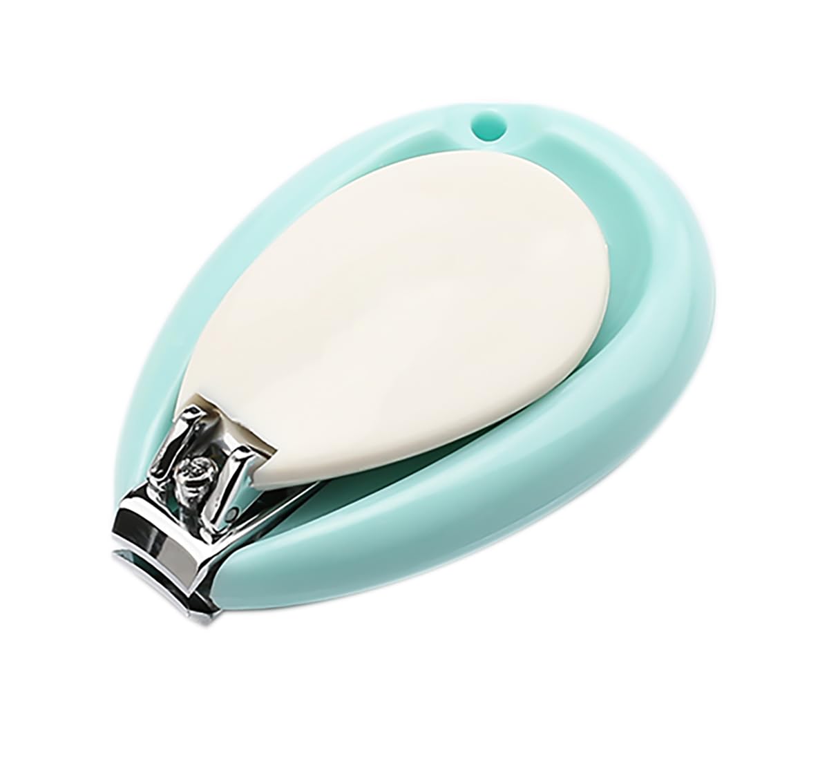MiHerom nail clipper with fold-up safety guard for travel-safe use.