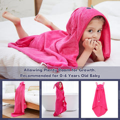 MICHLEY hooded towel rose animal face detail emphasizes warmth and charm