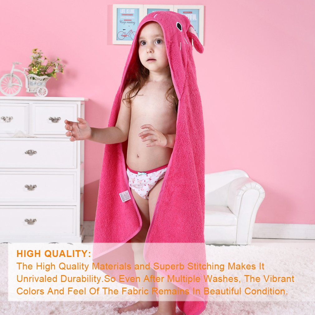 MICHLEY rose towel in use during bath time for cozy wrap