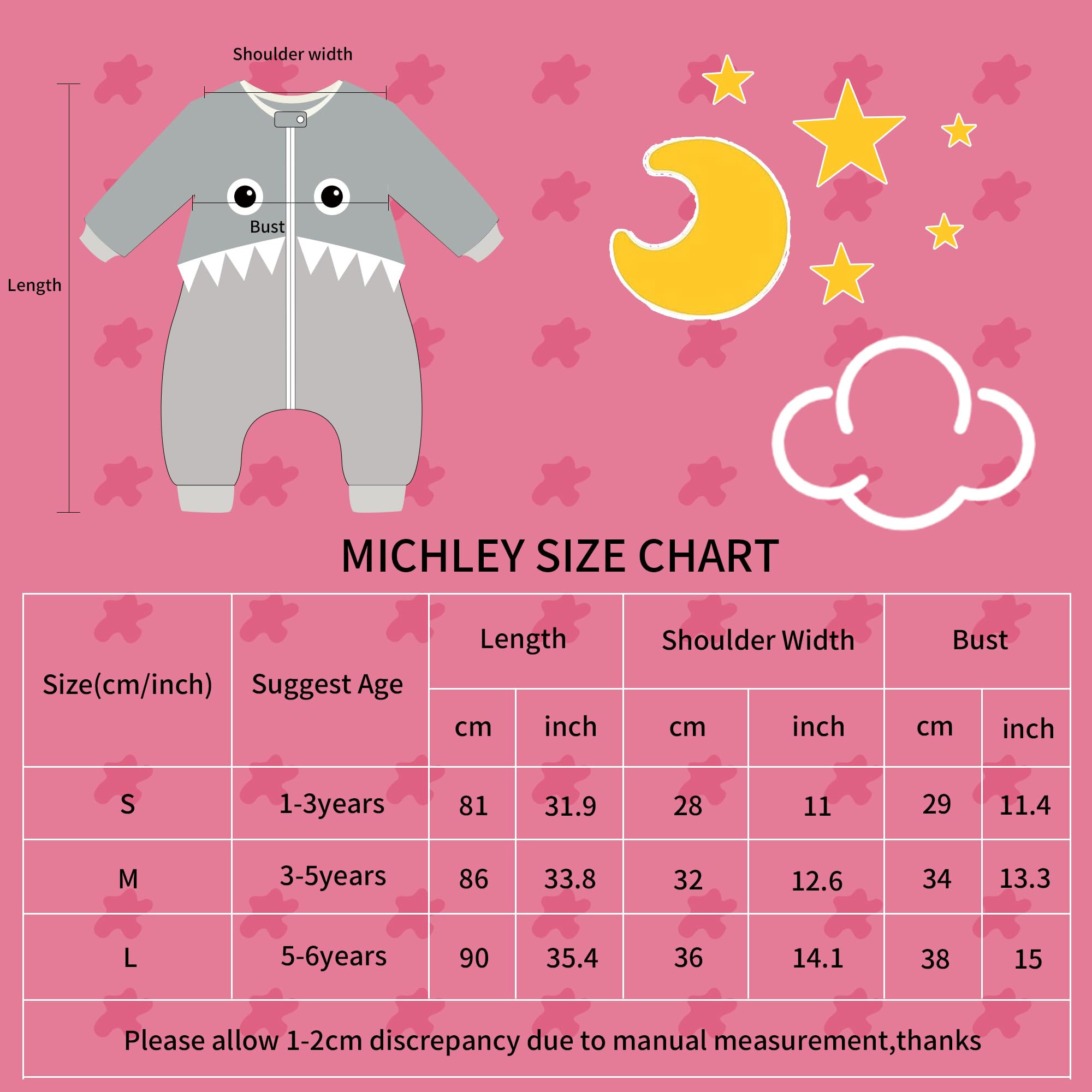 MICHLEY sleeping bag zip-detail shows easy dressing and quick changes.