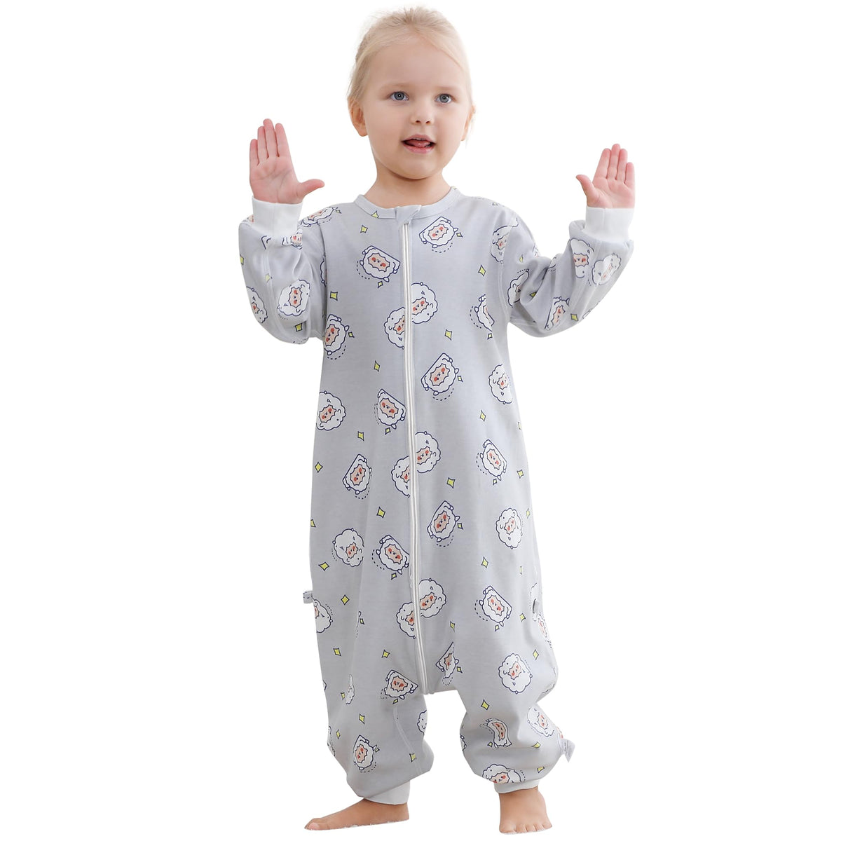 MICHLEY baby sleeping sack front view with soft cotton for cozy sleep.