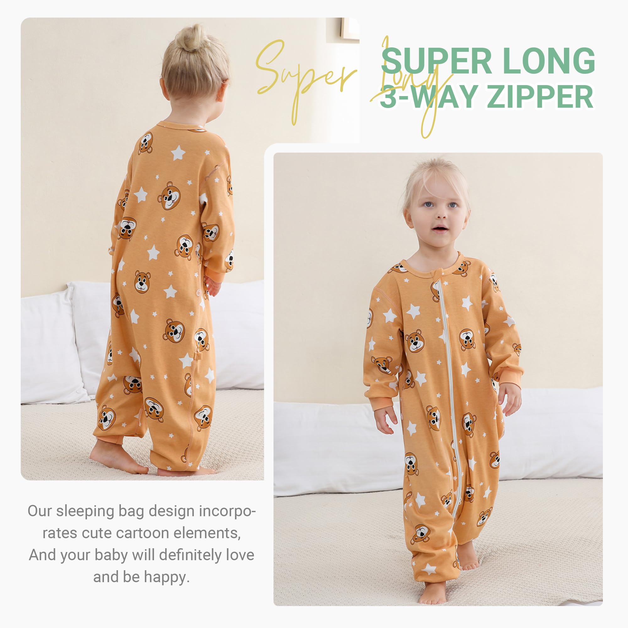 MICHLEY baby sleeping sack machine washable and color-fast after many washes