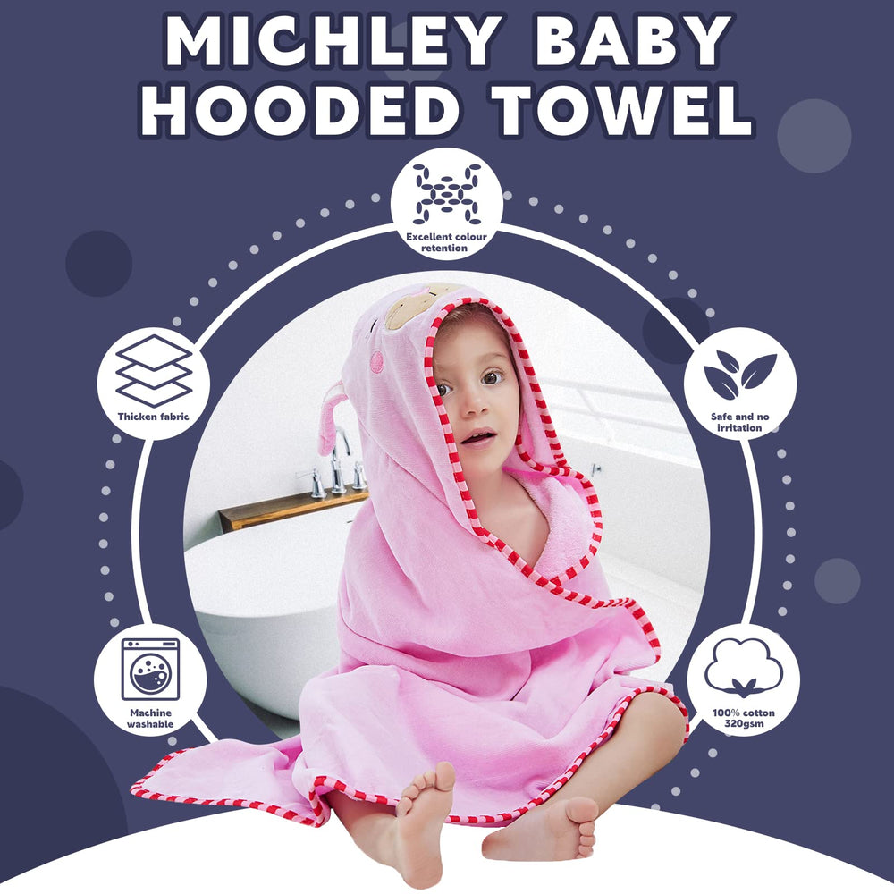 MICHLEY Baby Towel machine-washable ensures lasting softness after washes