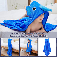 MICHLEY elephant-embroidered hood detail adds playful bath-time charm.