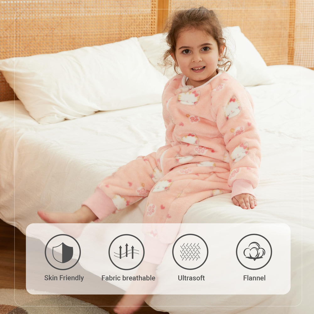 MICHLEY cartoon design adds a friendly look for bedtime comfort.