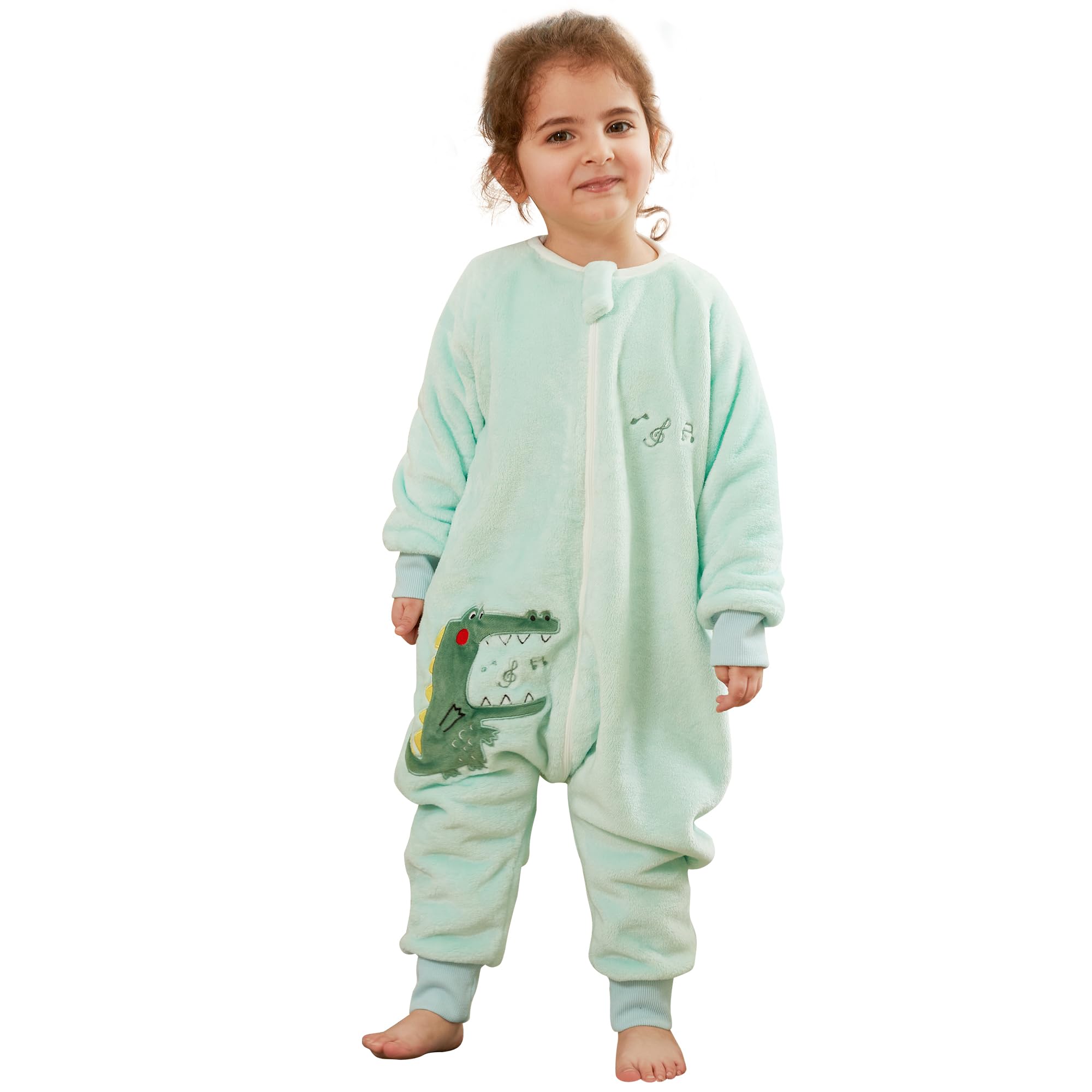 MICHLEY flannel sleeping bag crocodile design keeps baby cozy at night