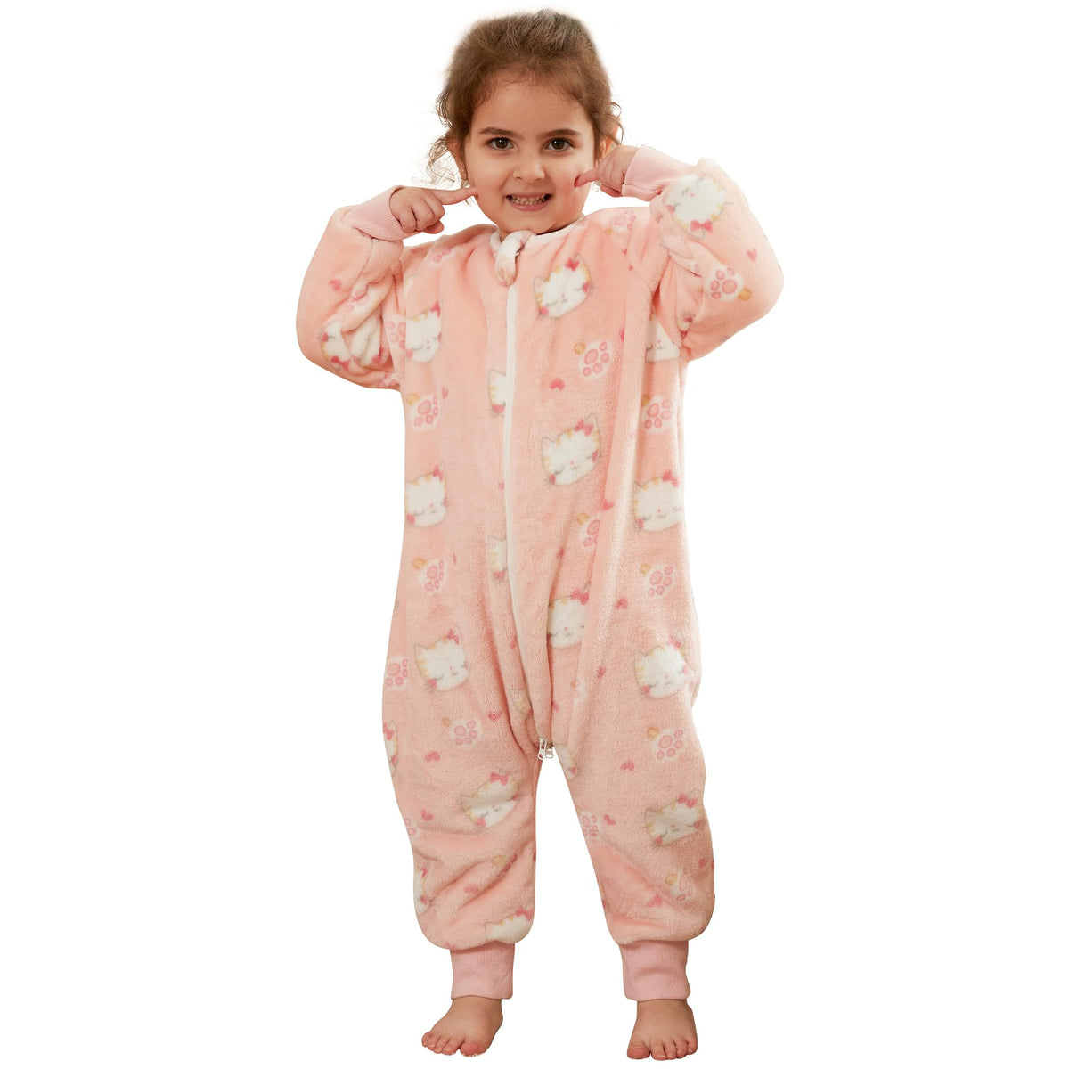 MICHLEY flannel sleeping bag fabric closeup highlights soft warmth for cold nights.