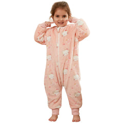 MICHLEY flannel sleeping bag fabric closeup highlights soft warmth for cold nights.