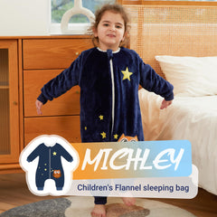MICHLEY flannel fabric close-up shows soft, breathable warmth for night sleep