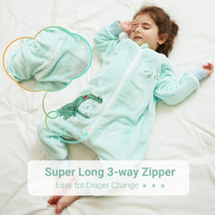 MICHLEY flannel sleeping bag feet-opening supports natural movement