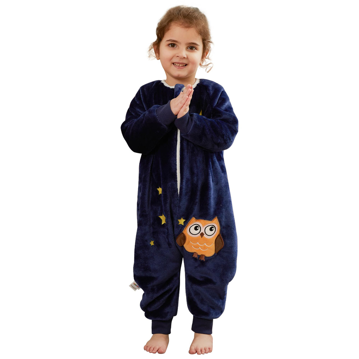 MICHLEY flannel sleeping bag with owl design provides cozy warmth for bedtime comfort