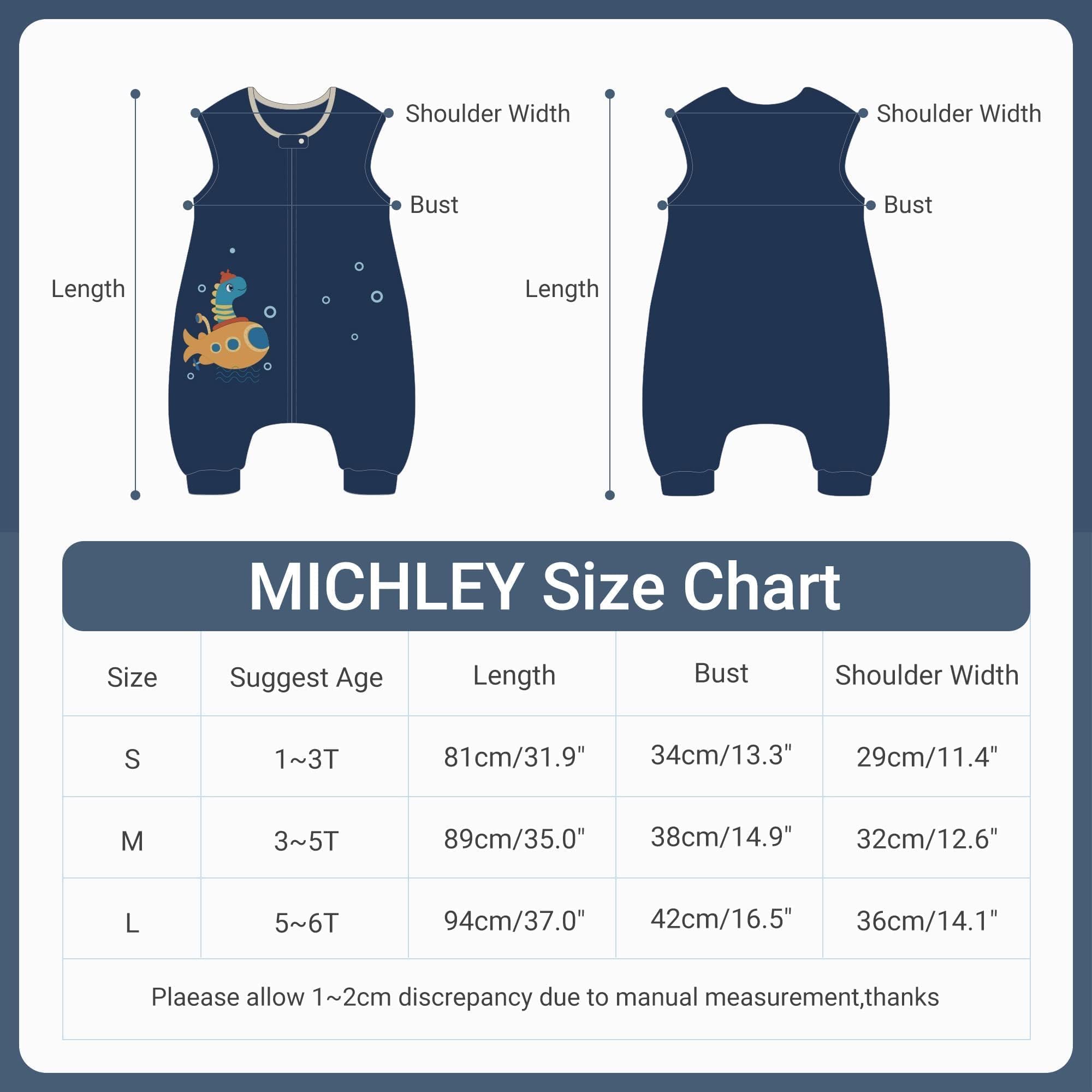 MICHLEY top unzip design eases bedtime diaper changes.