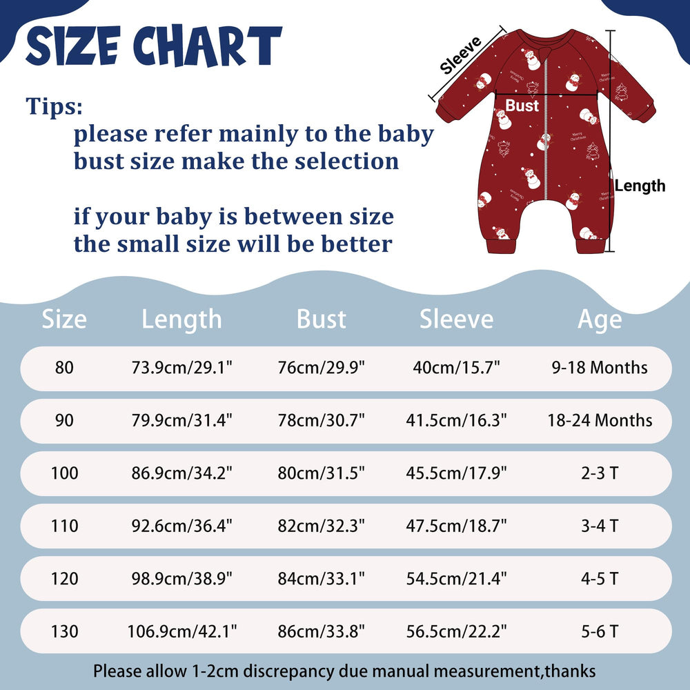 MICHLEY size range label showing growth-friendly fit from 80 to 130.