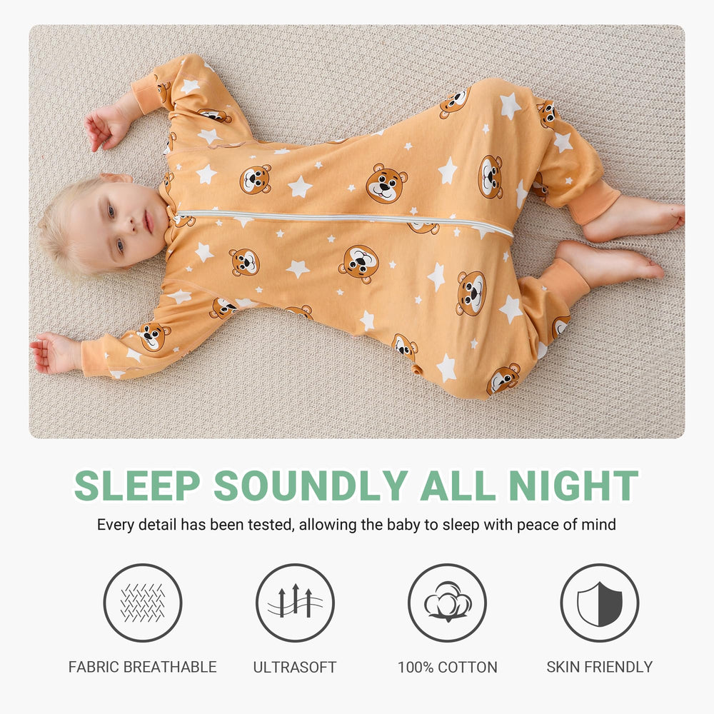 MICHLEY sleeping sack long-sleeve design provides warmth and breathable comfort