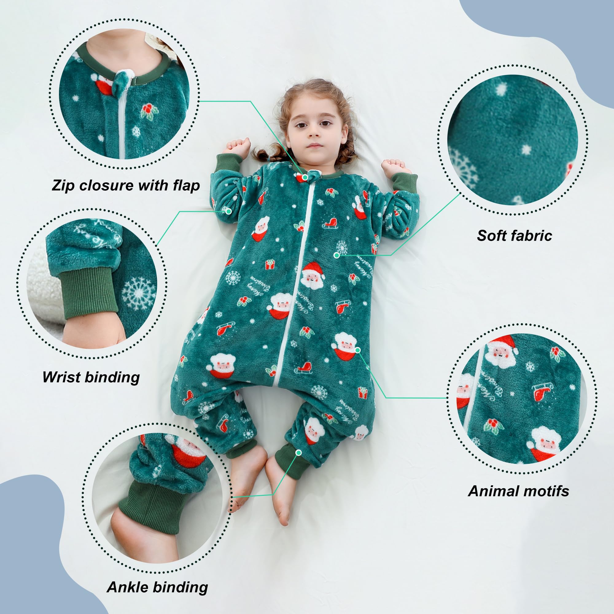MICHLEY soft flannel lining provides warm, gentle contact for peaceful sleep