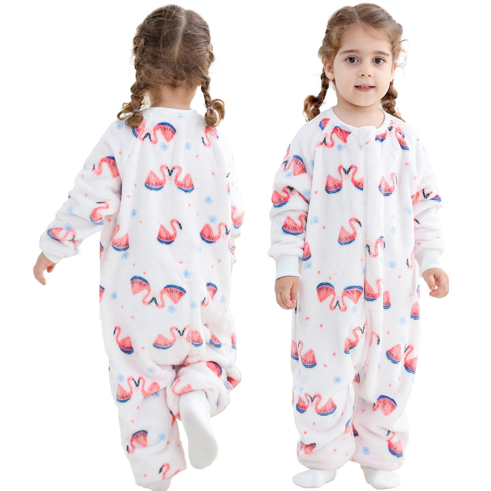 MICHLEY Toddler Flannel Sleeping Sack front view cozy warmth for bedtime.