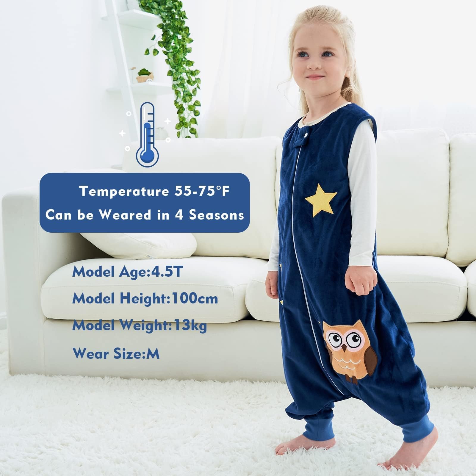 MICHLEY 2-way zipper for quick, gentle diaper changes