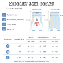 MICHLEY toddler sleeping sack 2way-zipper demonstrates quick diaper changes.