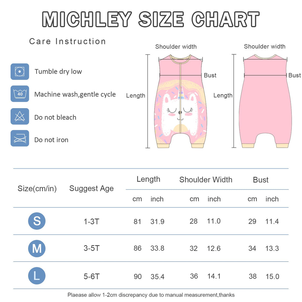 MICHLEY sleeping sack side view with foot openings for easy movement