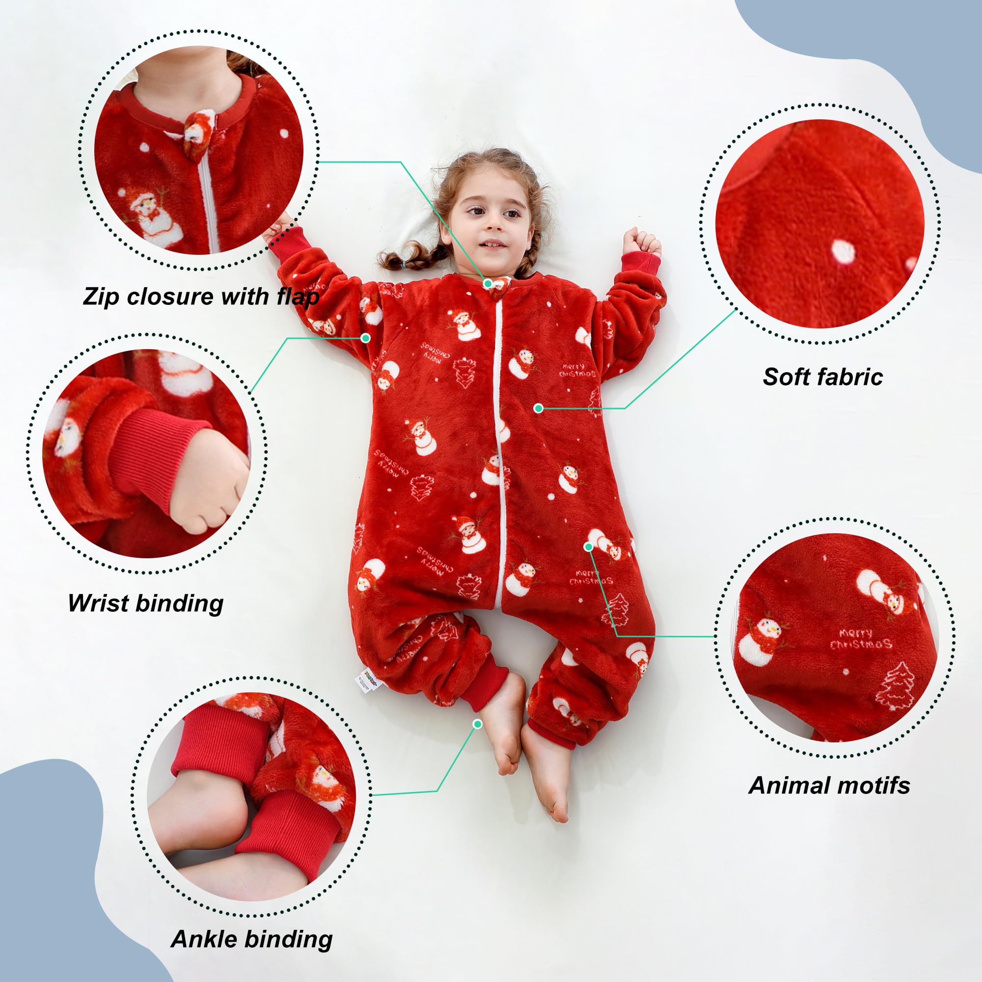 MICHLEY 3-way zipper designed for easy diaper changes without waking baby.