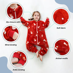 MICHLEY 3-way zipper designed for easy diaper changes without waking baby.