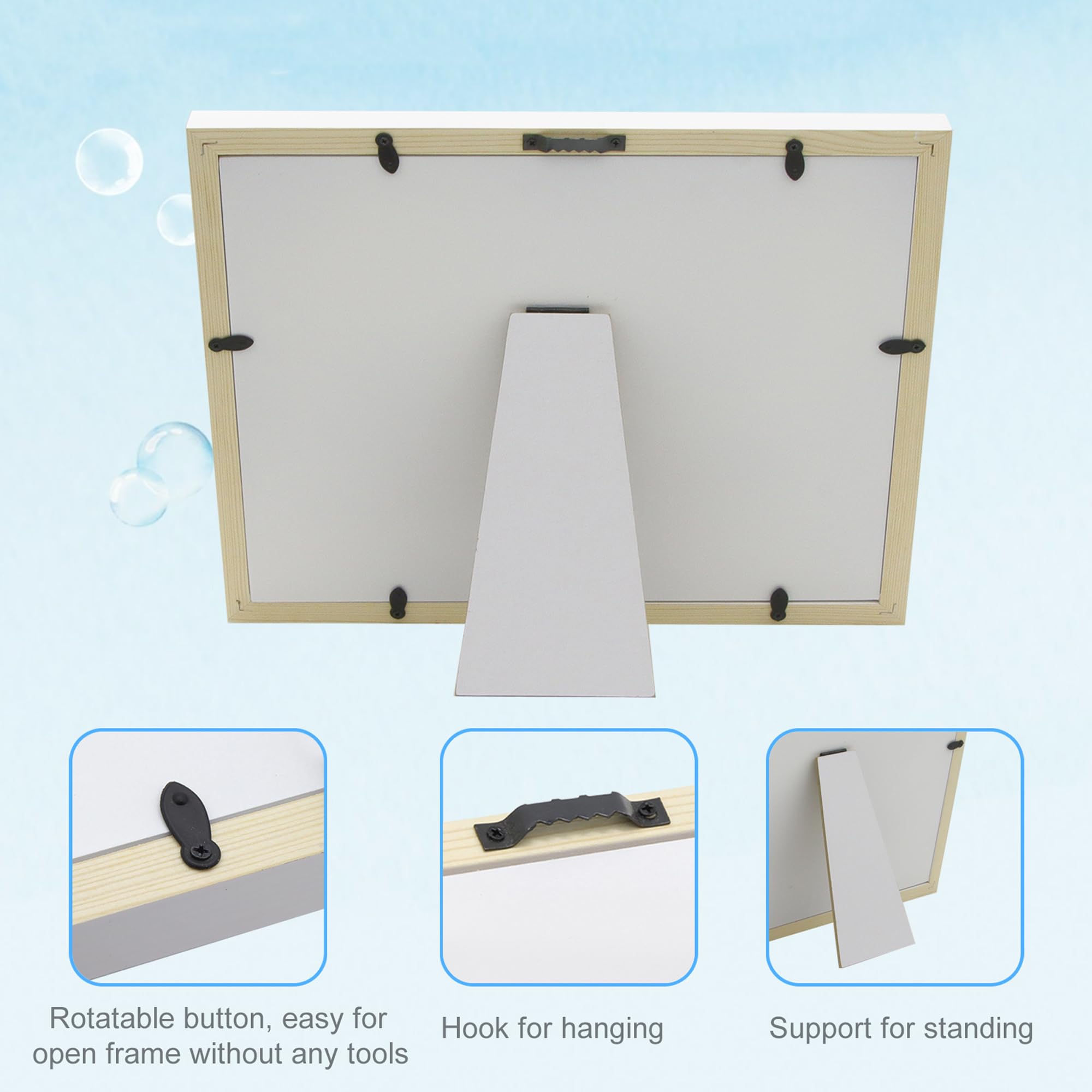 MICKYU rustic 13x11 display frame showcases durable presentation of memories.