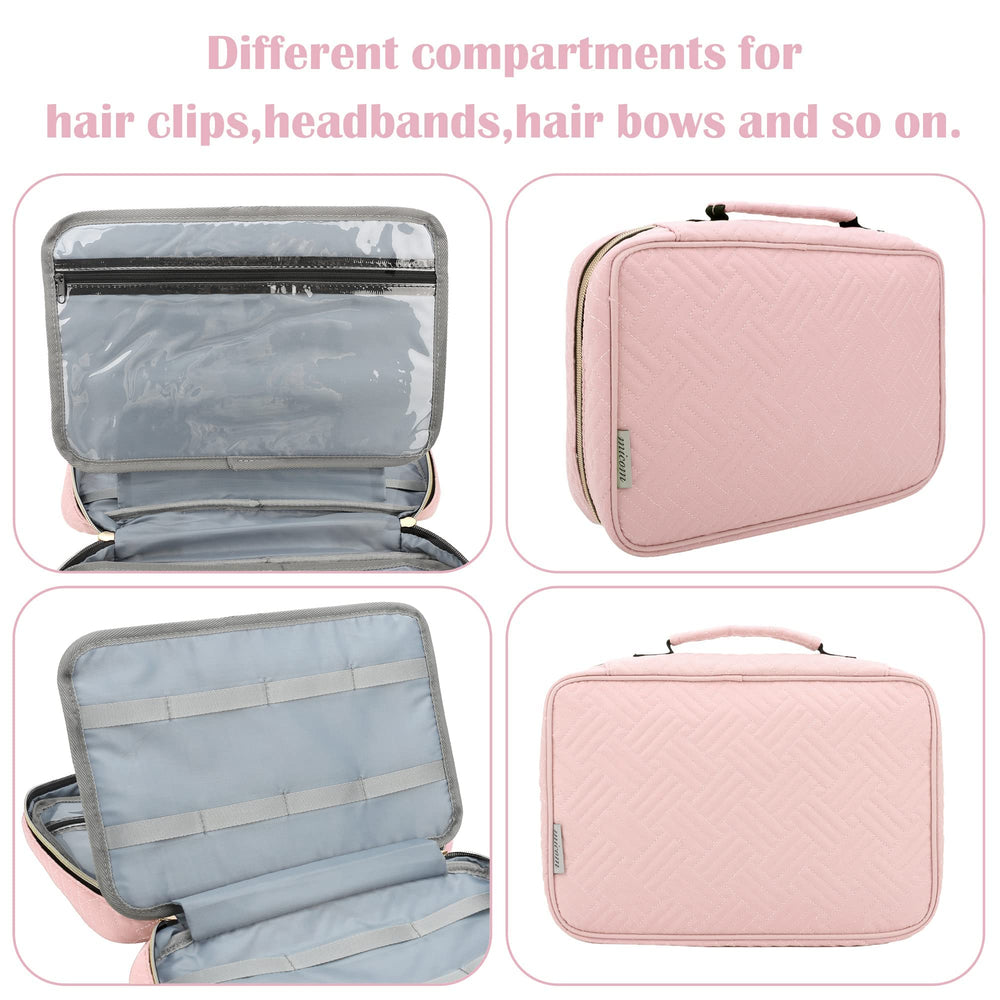 MICOM large storage space with transparent pockets keeps items visible and sorted.