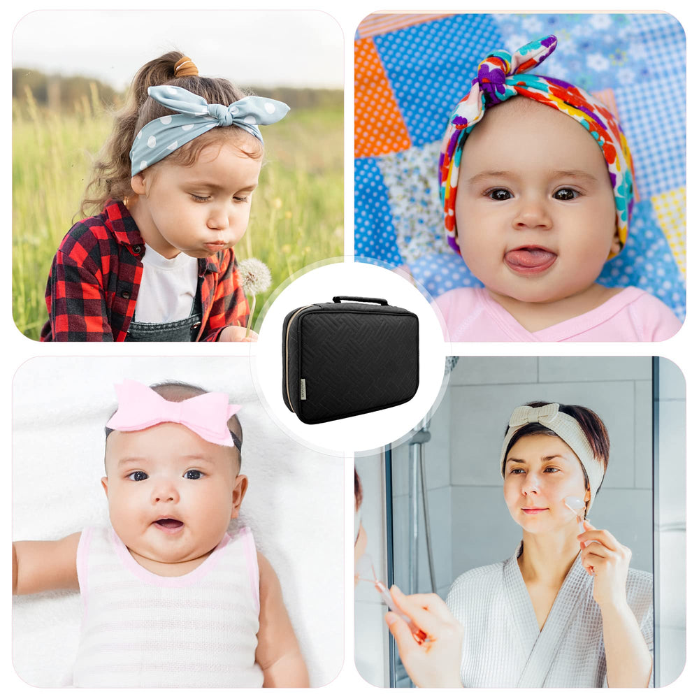 Micom hair accessories travel bag demonstrates compact design for trips and outings.