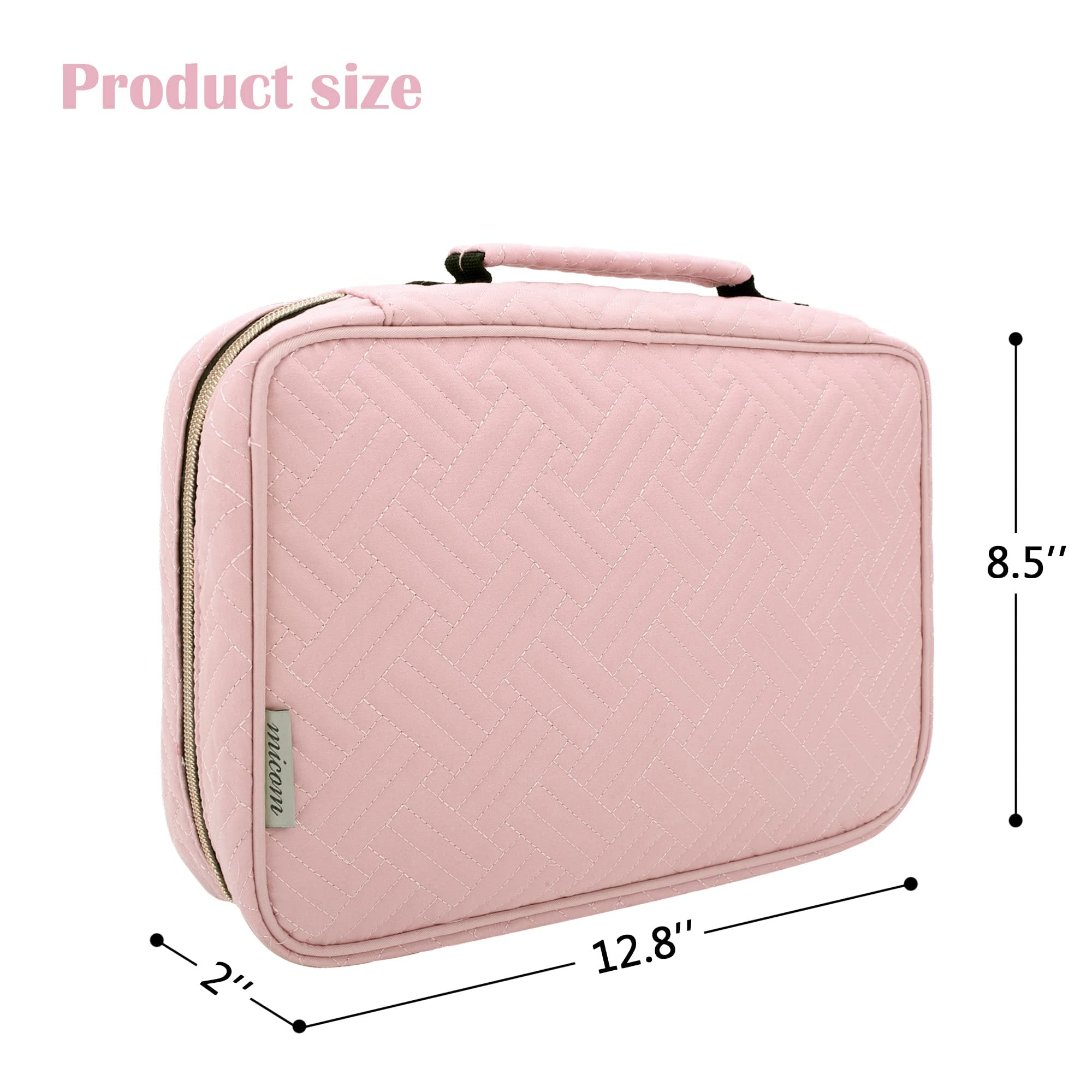 MICOM travel-friendly hair accessory bag with handle makes transporting items easy.