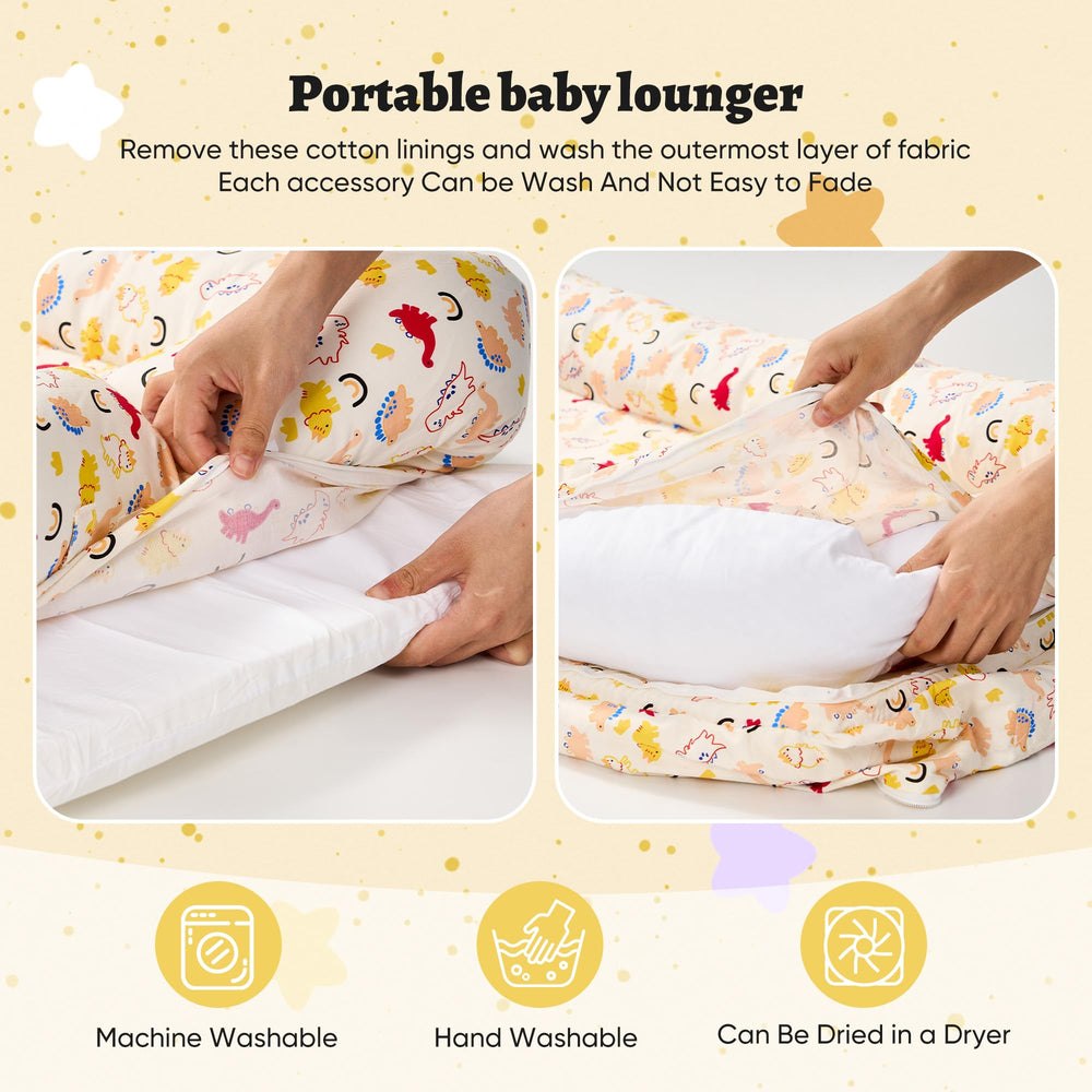 Miereirl lounger features convenient zipper closure for quick removal and replacement.