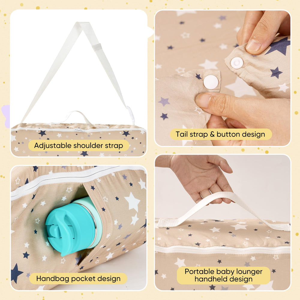 Miereirl baby lounger with machine-washable cover stays soft after washes.