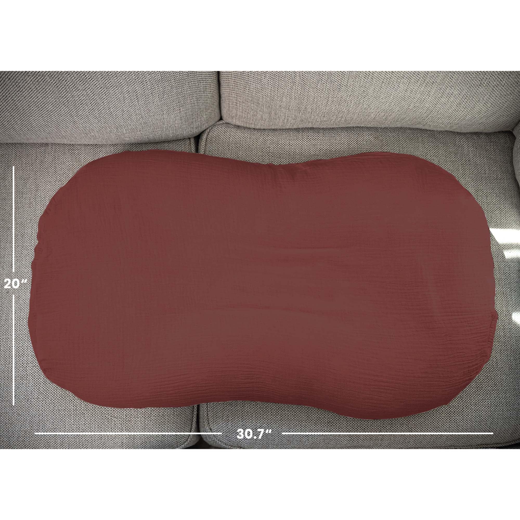 Mi Flor Muslin Baby Lounger Cover shows feather-soft muslin for breathable comfort.