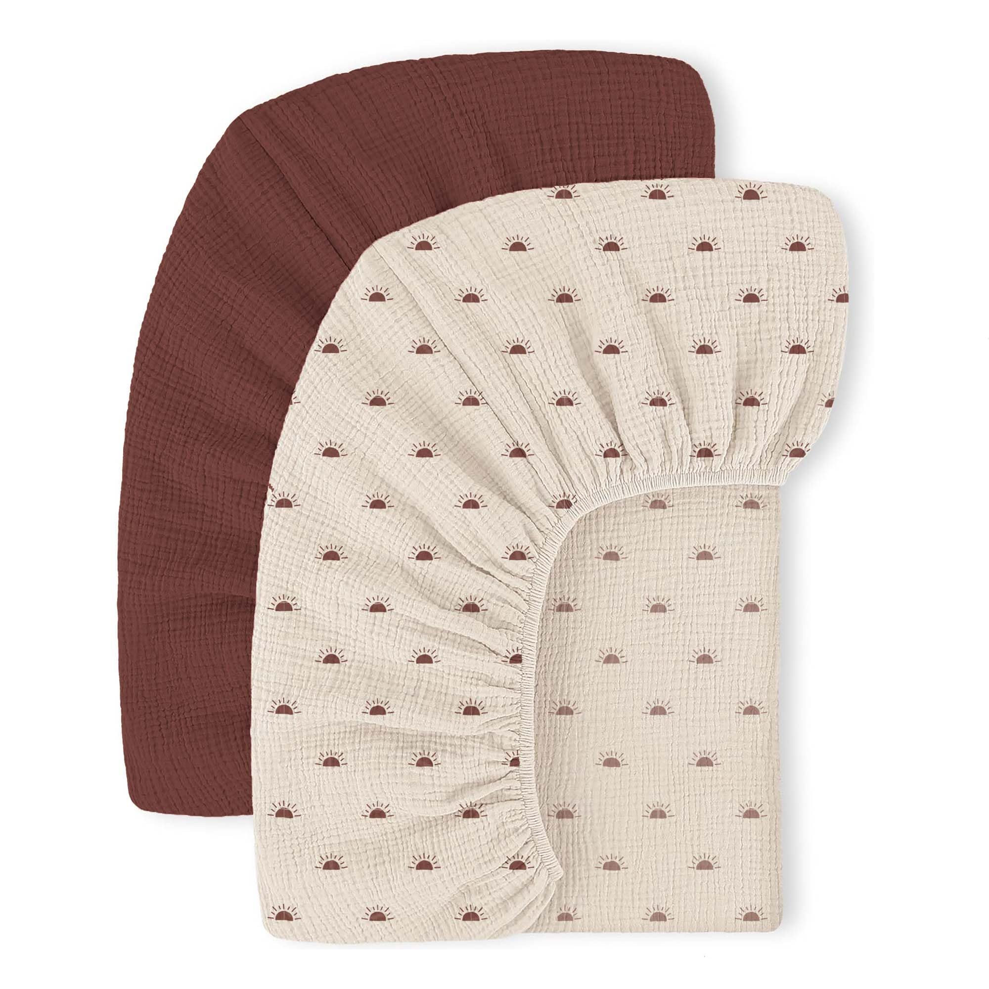 MiFlor Muslin crib sheets close-up showing soft fabric for cozy sleep
