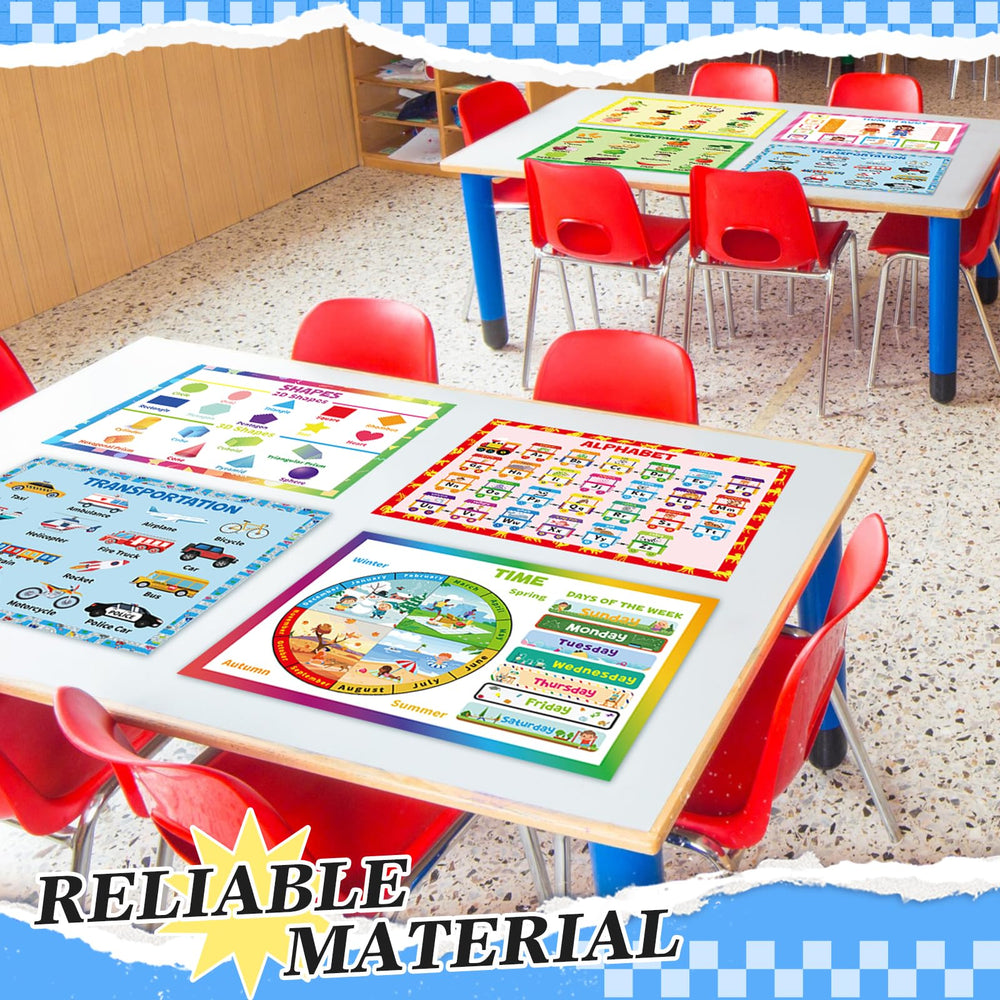 Mifoci placemats with fruits pattern promote healthy eating and recognition.