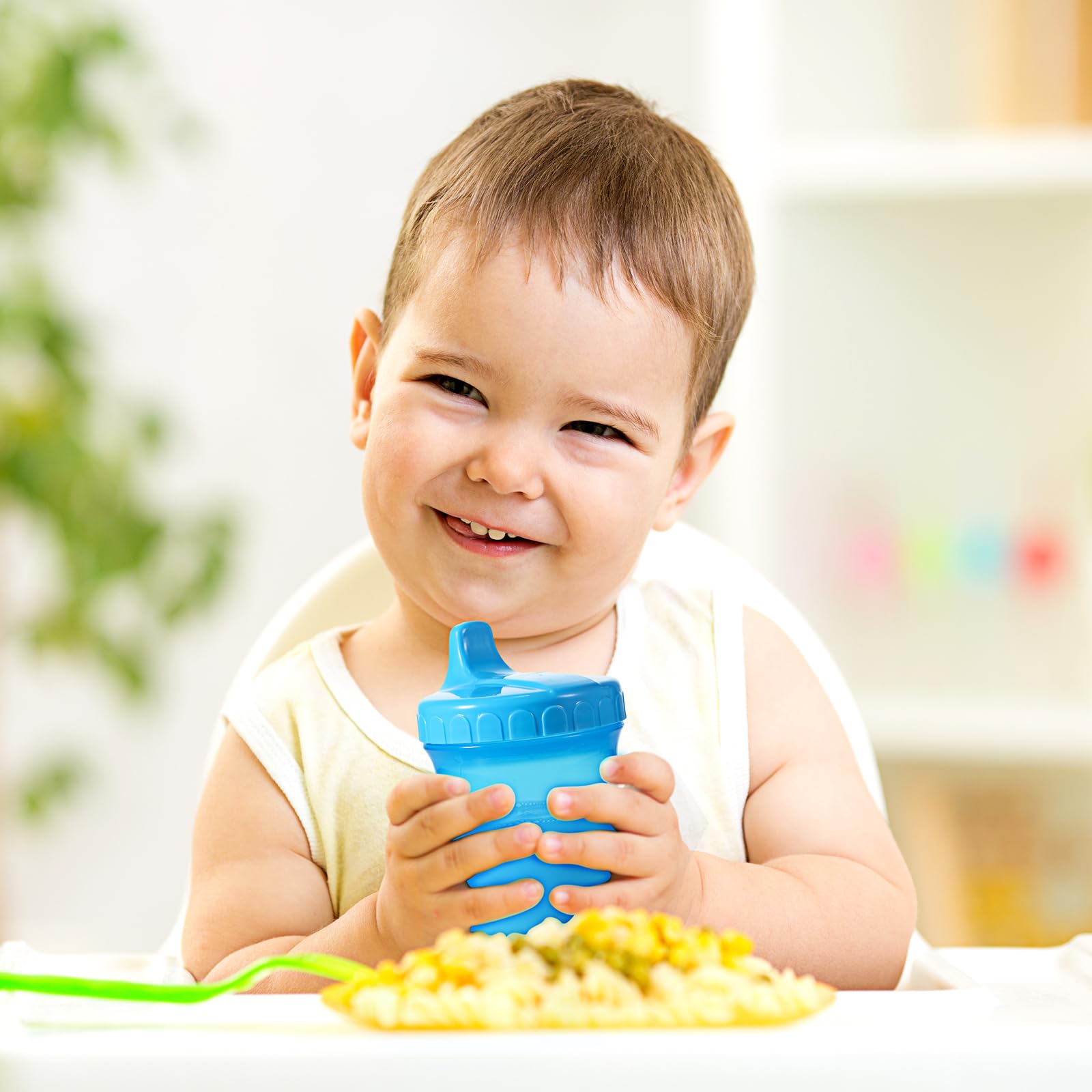 Mifoci purple lid 10oz toddler sippy cups durable and dishwasher-safe for busy families.