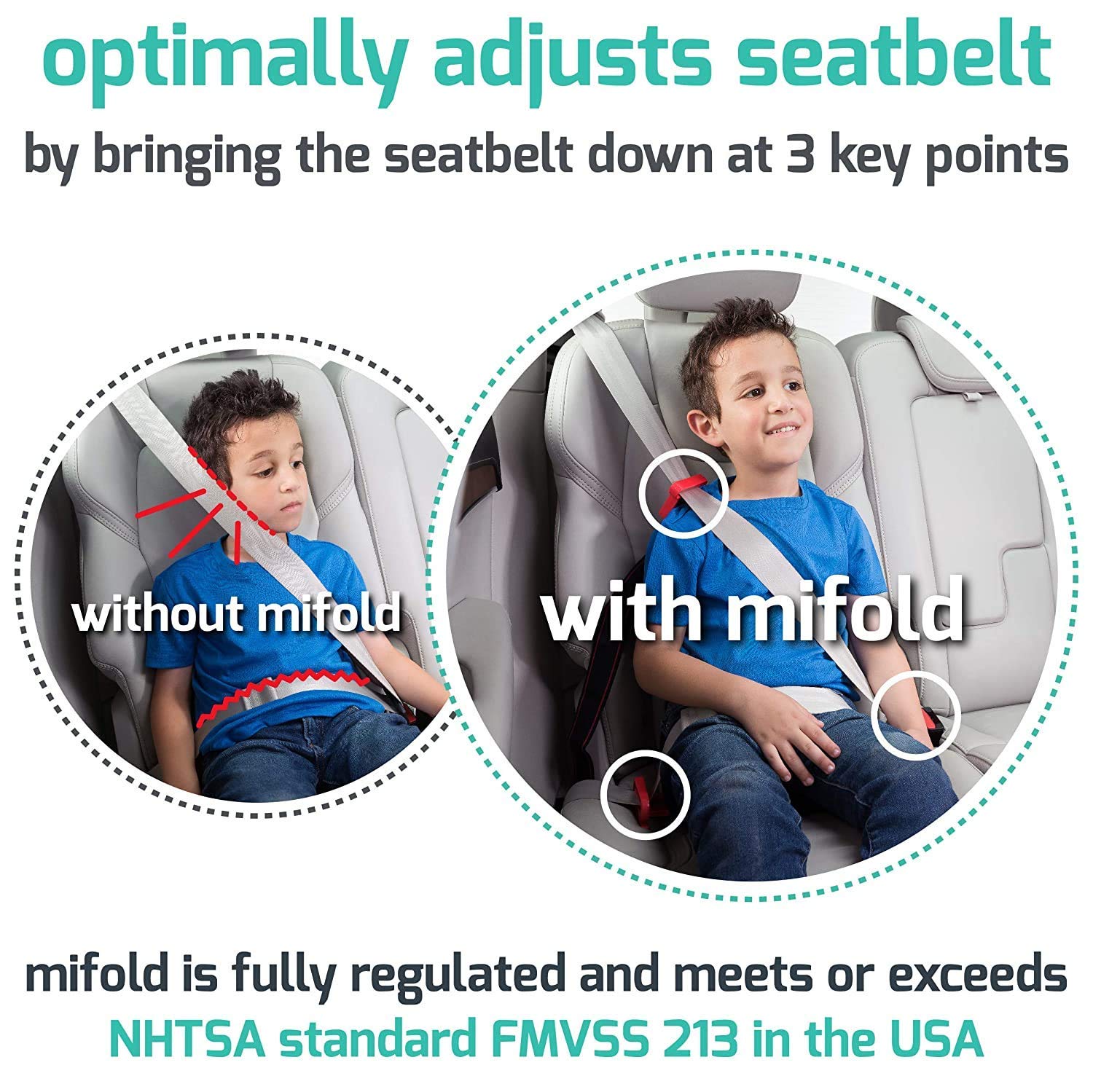 Mifold Comfort anti-slip pads closeup indicating secure fit during use.