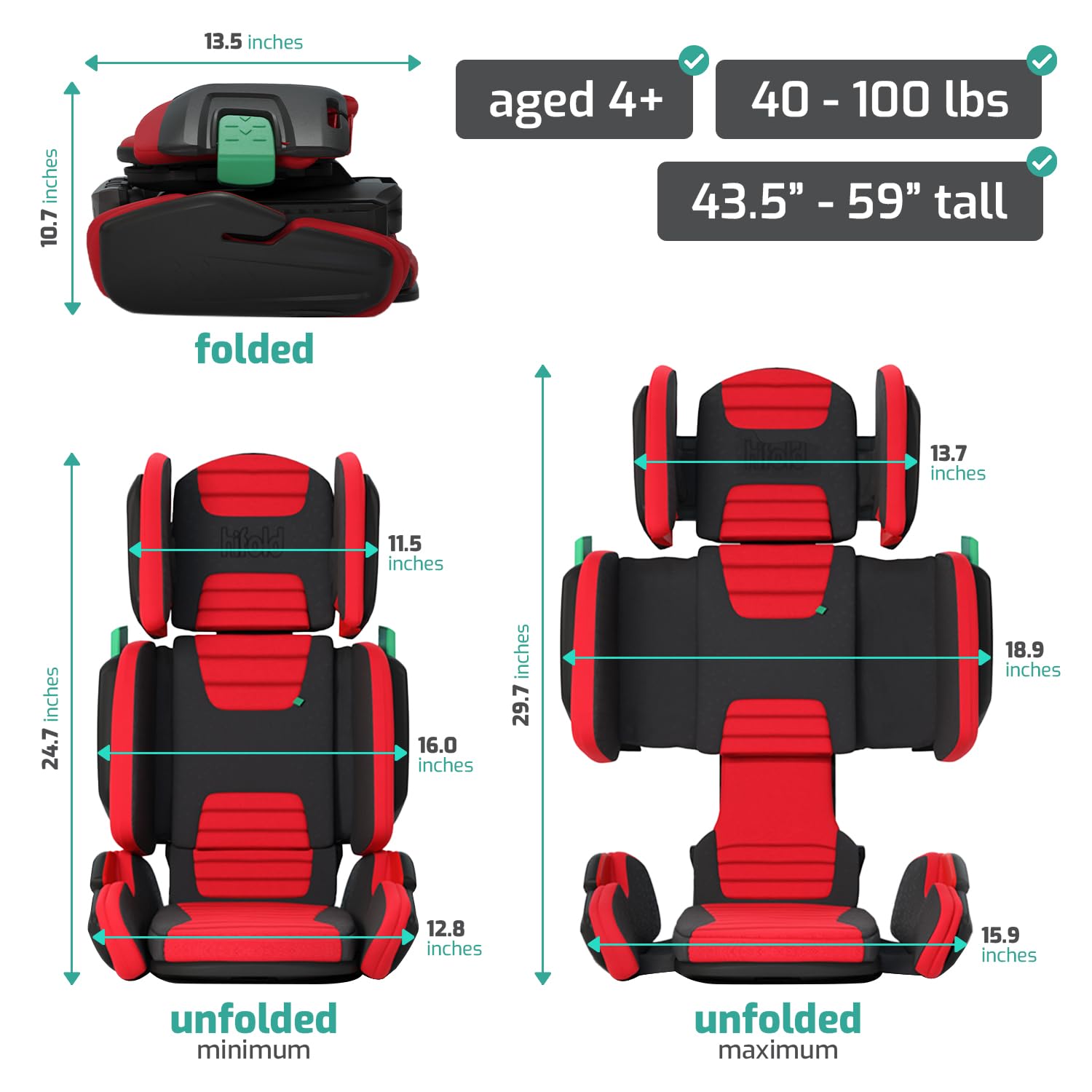 mifold hifold racing-red color adds visibility and a stylish option for families