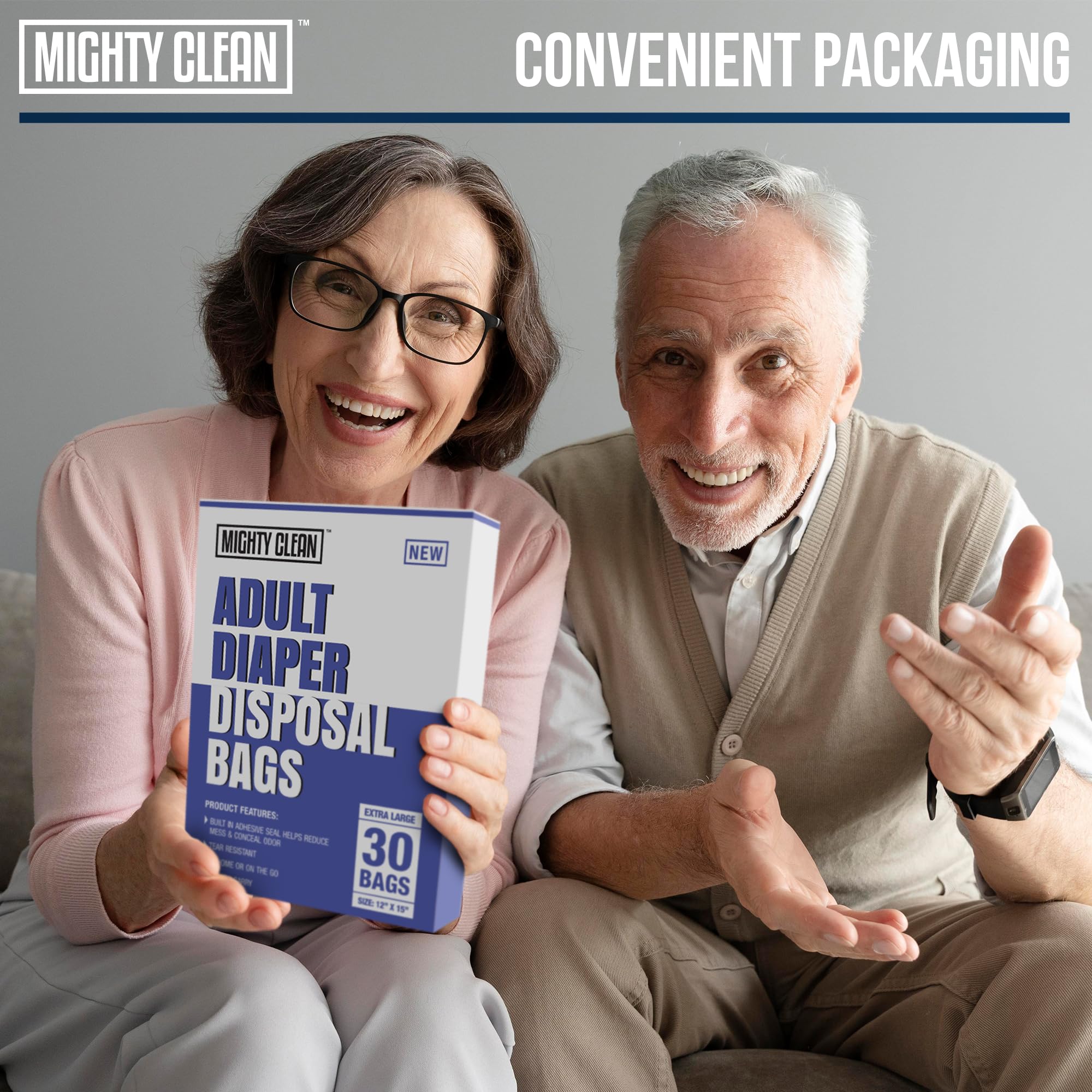 Mighty Clean bag-dimensions-12x15 reveal extra-large size for easy disposal.