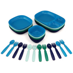 MightyMoe Ocean divided-tray aids self-feeding and mess containment.