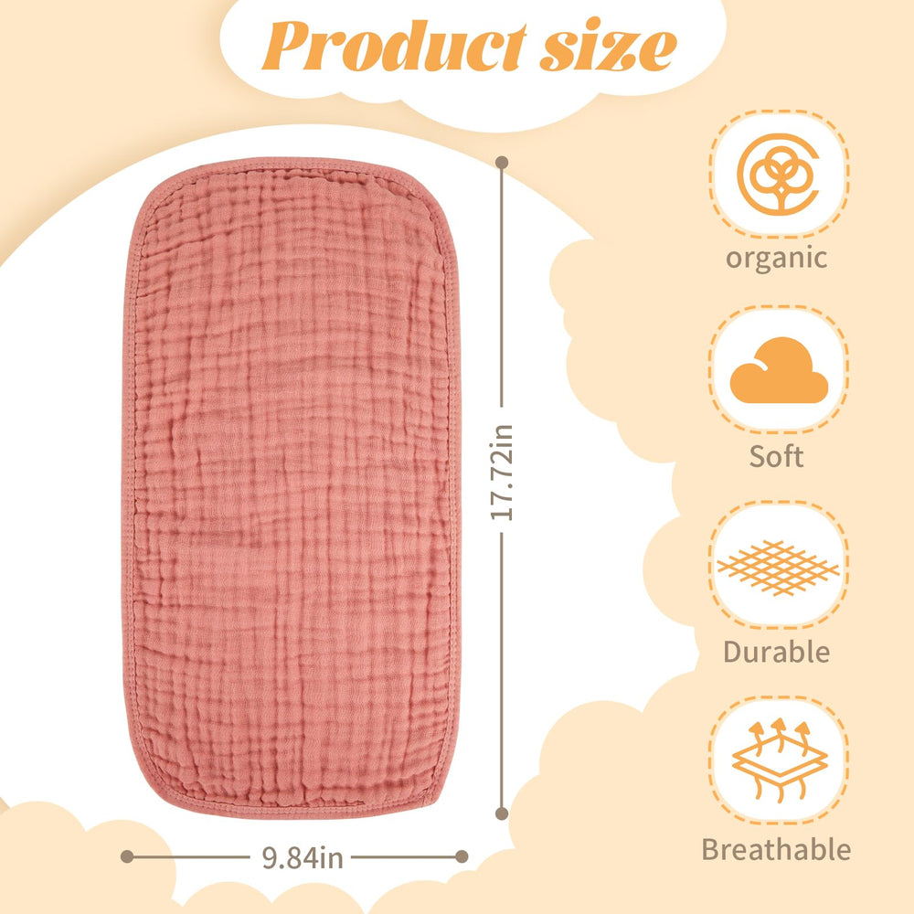 MIGIOL burp cloth absorbent layer six demonstrates dribble and spit-up absorption