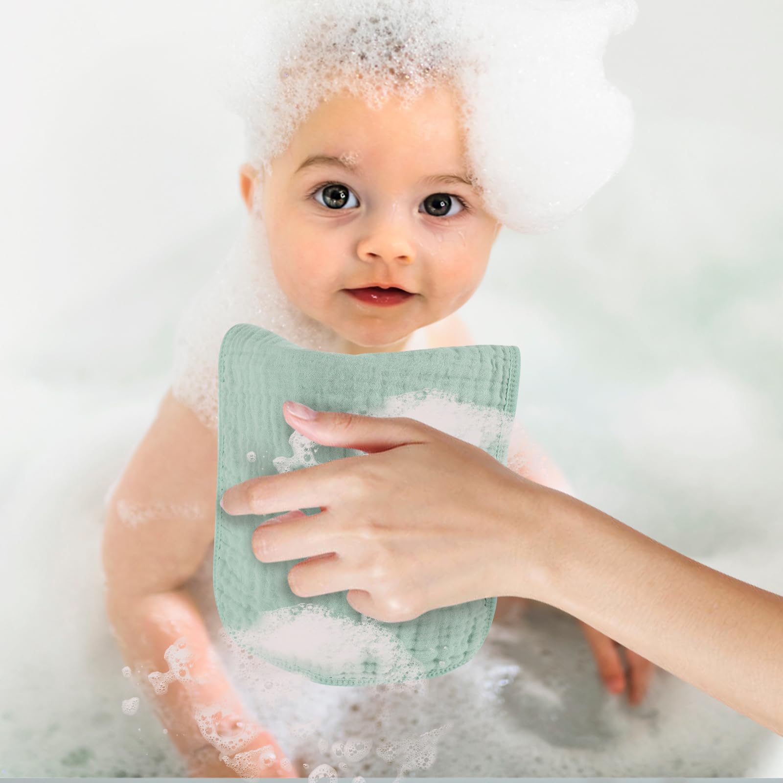MIGIOL burp cloth with reinforced edges for durability through washes.