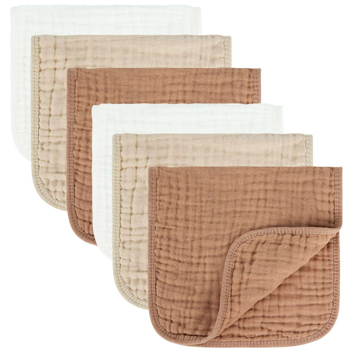Migiol baby burp cloth close-up shows soft muslin texture for delicate skin.