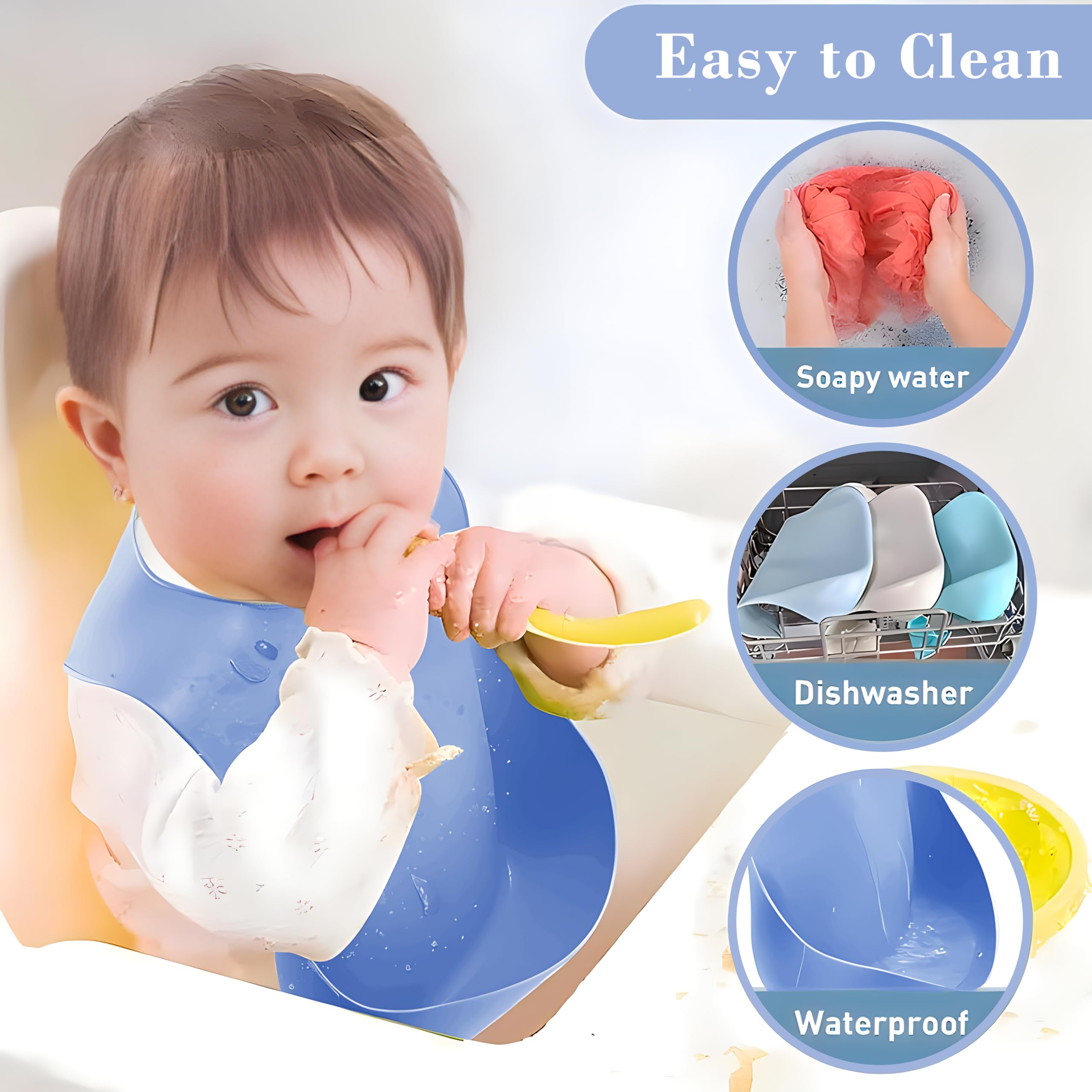 MIICASA silicone baby feeding plate with suction helps tray stays put during meals.