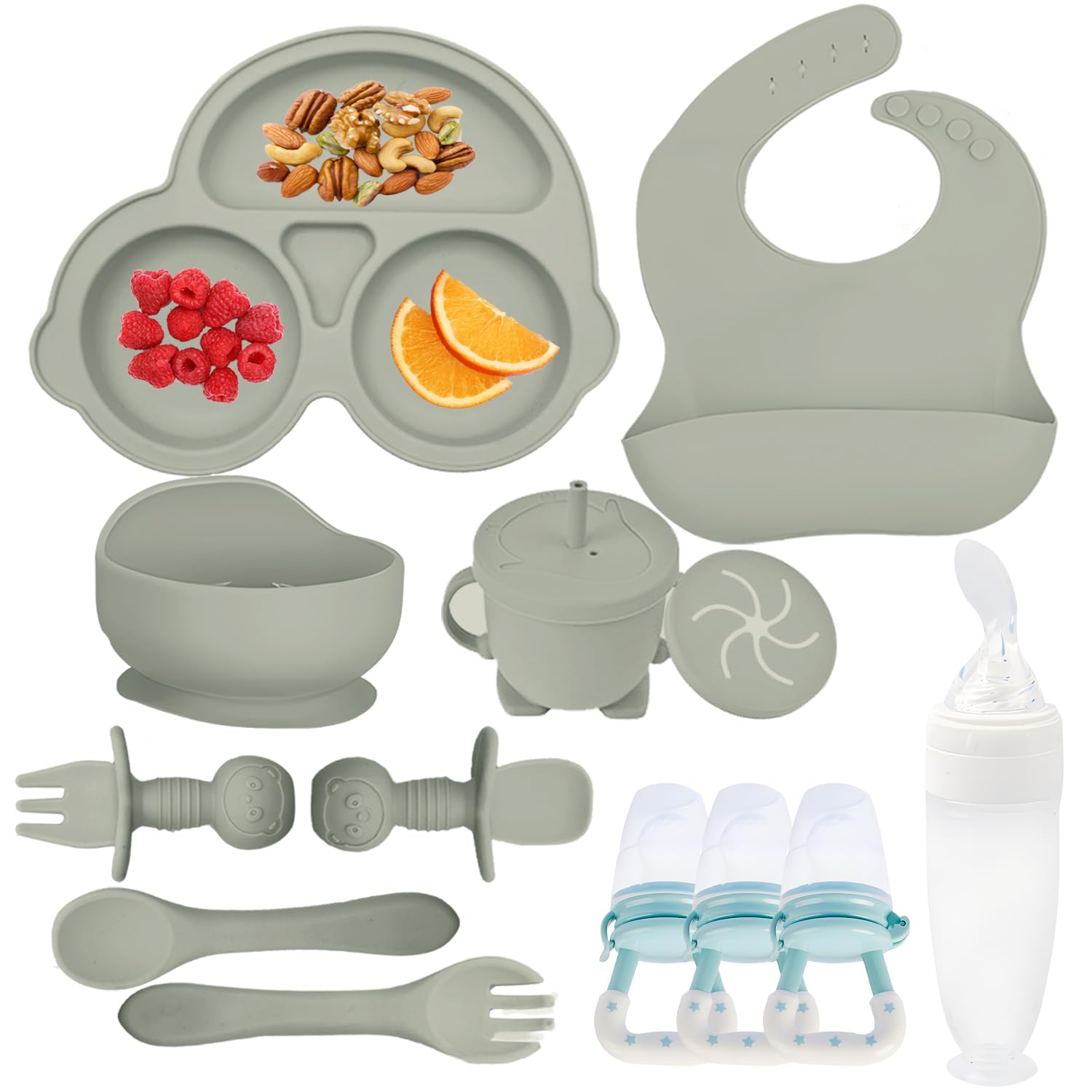 MIICASA silicone baby feeding suction bowl keeps meals neat and mess-free