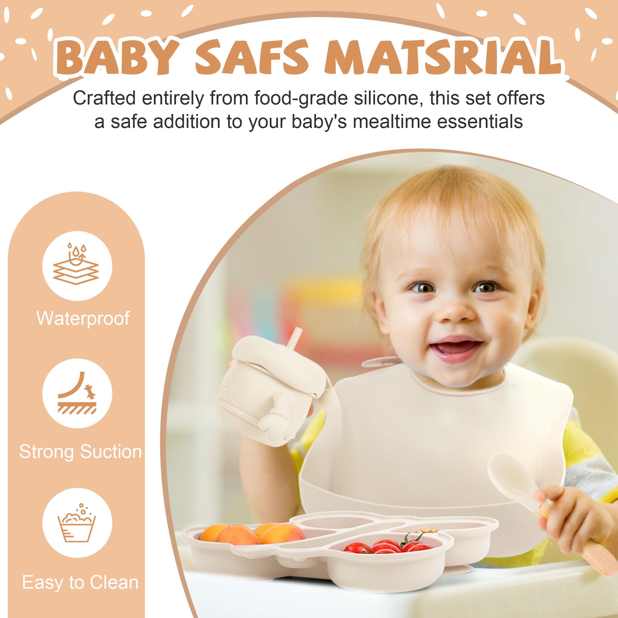 MIICASA suction bowl with lid keeps food contained and fresh