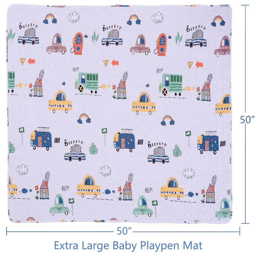 MIIMER 50x50 play mat for travel – portable comfort on floors at home or away.