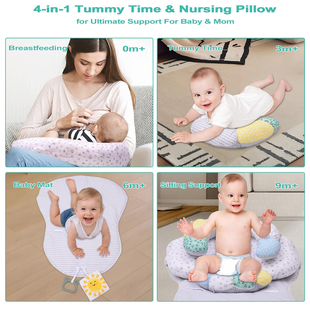 MIIMER baby nursing position support elevates feeding height for easier grips.