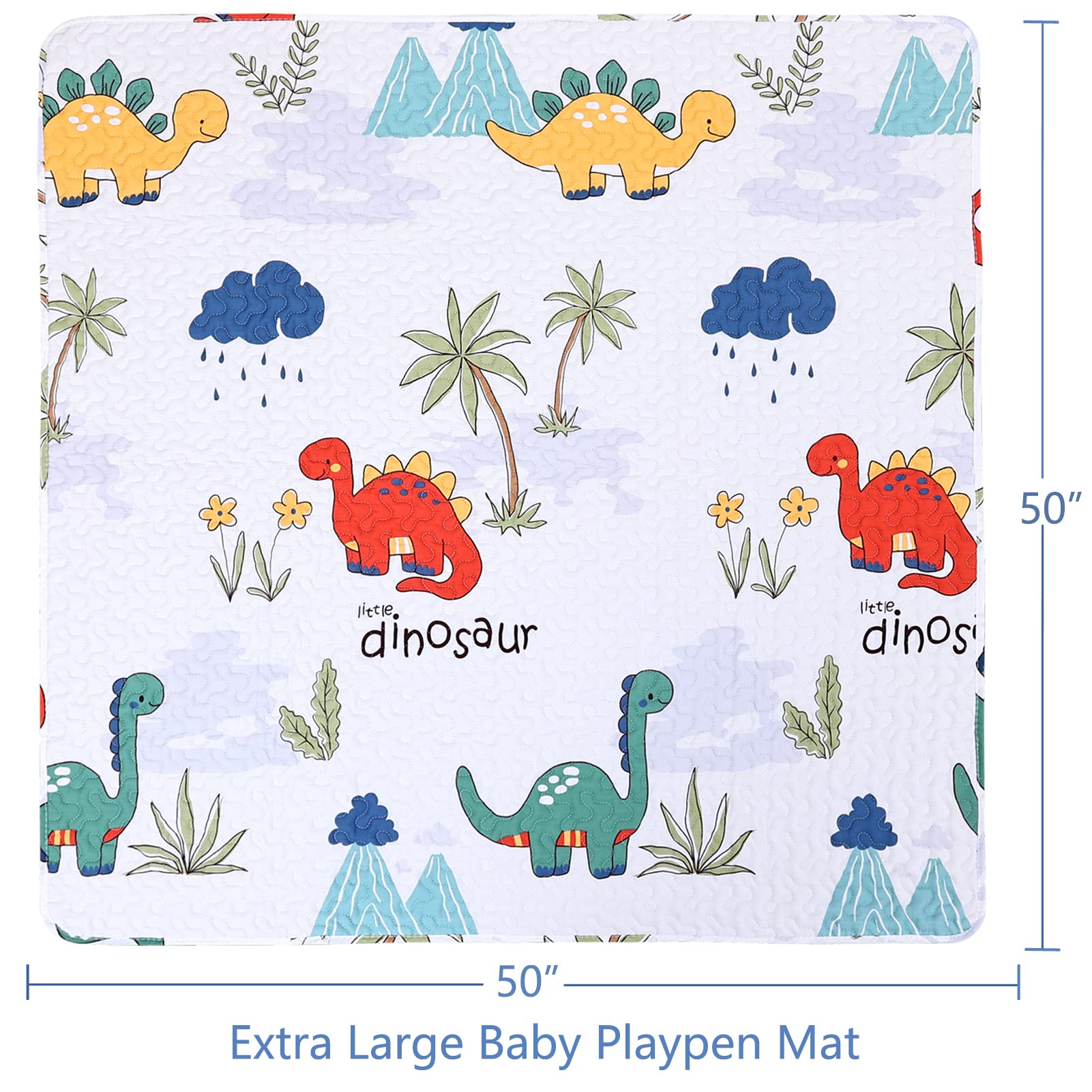 MIIMER anti-slip bottom keeps play mat secure during tummy time